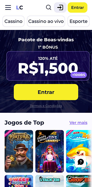 LightCasino Aplicativo Movel